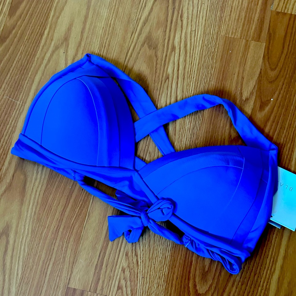 La Blanca blue bikini top